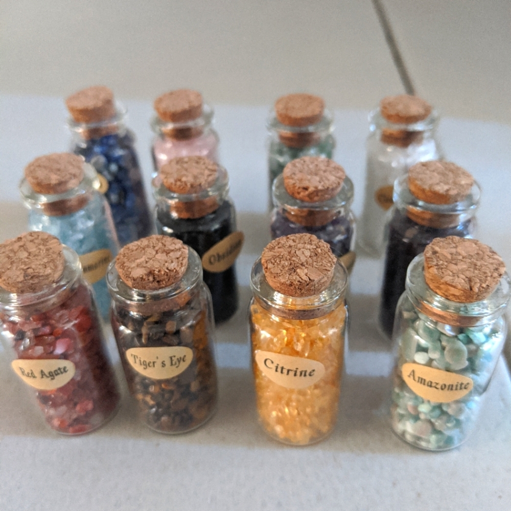 Chakra Healing Balancing Crystal Gemstones Halloween Wicca Witchy Decor